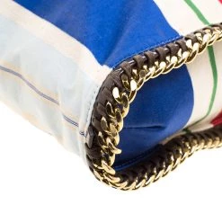 Stella McCartney Multicolor Striped Canvas Small Falabella Tote For Women -Stella McCartney Sales luxury women stella mccartney used handbags p125712 0011