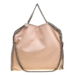 Stella McCartney Powder Pink Faux Leather Falabella Tote For Women