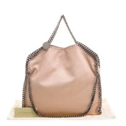 Stella McCartney Powder Pink Faux Leather Falabella Tote For Women -Stella McCartney Sales luxury women stella mccartney used handbags p128813 0010