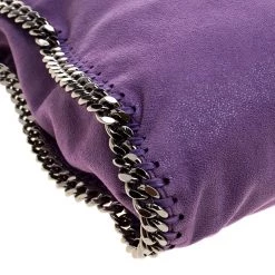 Stella McCartney Purple Faux Leather Falabella Fold Over Tote For Women -Stella McCartney Sales luxury women stella mccartney used handbags p129865 0012