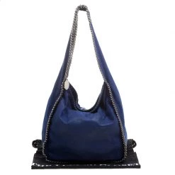 Stella McCartney Blue Faux Leather Falabella Hobo For Women -Stella McCartney Sales luxury women stella mccartney used handbags p132988 0009
