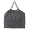 Stella McCartney Navy Shaggy Deer Faux-Leather Falabella Fold Over Tote For Women -Stella McCartney Sales luxury women stella mccartney used handbags p133906 001