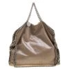 Stella McCartney Dark Beige Faux Leather Falabella Fold Over Tote For Women -Stella McCartney Sales luxury women stella mccartney used handbags p136125 001