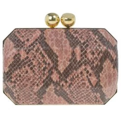 Stella McCartney Pink Faux Python Lucia Clutch For Women
