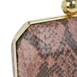 Stella McCartney Pink Faux Python Lucia Clutch For Women -Stella McCartney Sales luxury women stella mccartney used handbags p13721 0005