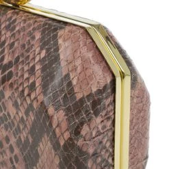 Stella McCartney Pink Faux Python Lucia Clutch For Women -Stella McCartney Sales luxury women stella mccartney used handbags p13721 0006