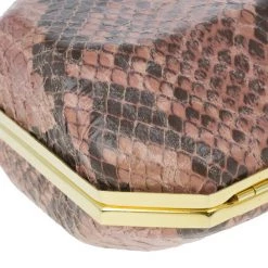 Stella McCartney Pink Faux Python Lucia Clutch For Women -Stella McCartney Sales luxury women stella mccartney used handbags p13721 0010