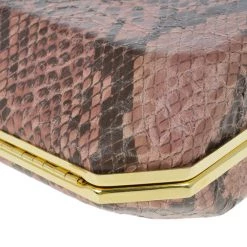 Stella McCartney Pink Faux Python Lucia Clutch For Women -Stella McCartney Sales luxury women stella mccartney used handbags p13721 0011