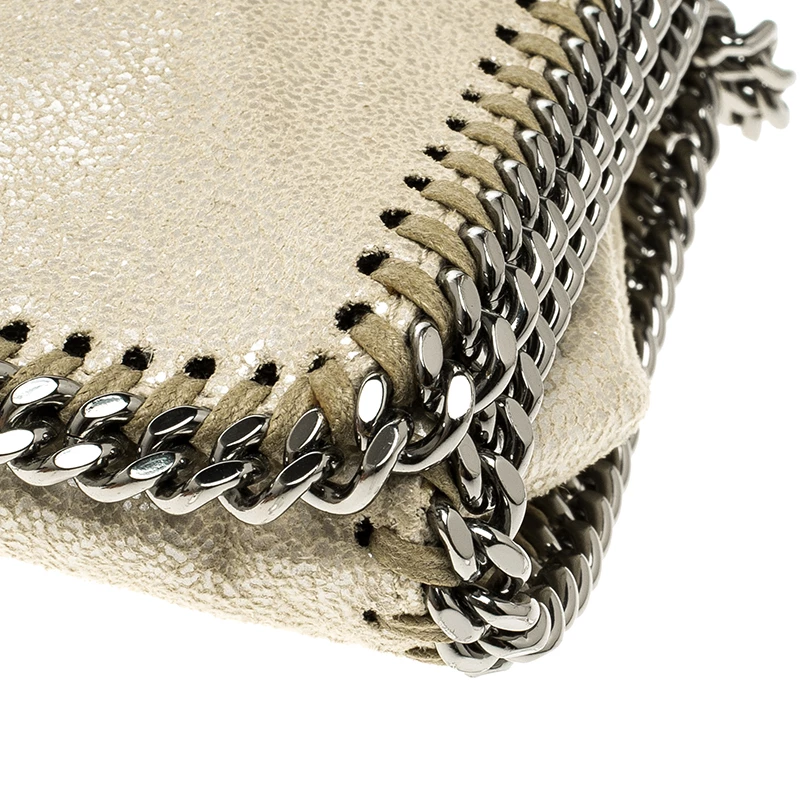 Stella McCartney Cream Leather Falabella Crossbody Bag For Women 13 Stella McCartney Cream Leather Falabella Crossbody Bag For Women - Image 11