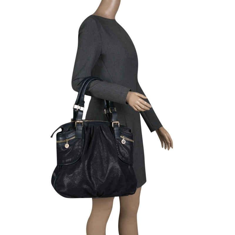 Stella McCartney Dark Blue Faux Suede Tote For Women 4 Stella McCartney Dark Blue Faux Suede Tote For Women - Image 2