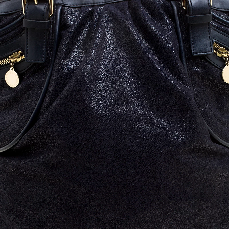 Stella McCartney Dark Blue Faux Suede Tote For Women 7 Stella McCartney Dark Blue Faux Suede Tote For Women - Image 5