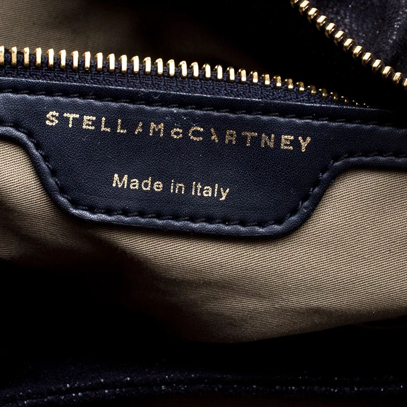 Stella McCartney Dark Blue Faux Suede Tote For Women 10 Stella McCartney Dark Blue Faux Suede Tote For Women - Image 8