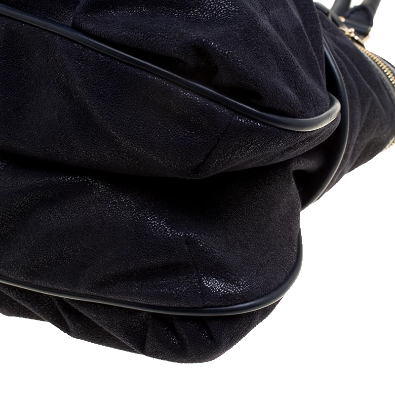 Stella McCartney Dark Blue Faux Suede Tote For Women 13 Stella McCartney Dark Blue Faux Suede Tote For Women - Image 11