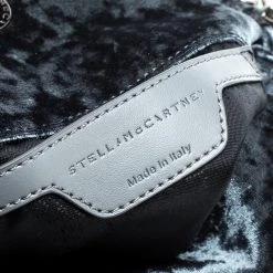 Stella McCartney Blue Velvet Mini Falabella Tote For Women -Stella McCartney Sales luxury women stella mccartney used handbags p138084 008