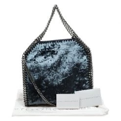 Stella McCartney Blue Velvet Mini Falabella Tote For Women -Stella McCartney Sales luxury women stella mccartney used handbags p138084 009