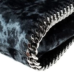 Stella McCartney Blue Velvet Mini Falabella Tote For Women -Stella McCartney Sales luxury women stella mccartney used handbags p138084 011