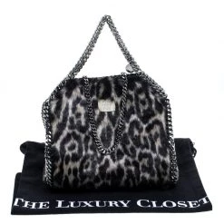 Stella McCartney Beige Faux Fur Mini Falabella Tote For Women -Stella McCartney Sales luxury women stella mccartney used handbags p143809 0009