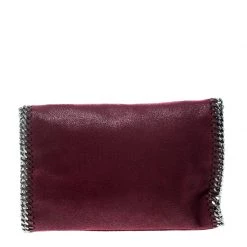 Stella McCartney Burgundy Faux Leather Falabella Shoulder Bag For Women -Stella McCartney Sales luxury women stella mccartney used handbags p146004 004