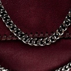 Stella McCartney Burgundy Faux Leather Falabella Shoulder Bag For Women -Stella McCartney Sales luxury women stella mccartney used handbags p146004 005