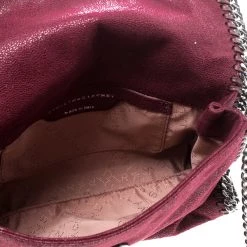 Stella McCartney Burgundy Faux Leather Falabella Shoulder Bag For Women -Stella McCartney Sales luxury women stella mccartney used handbags p146004 007