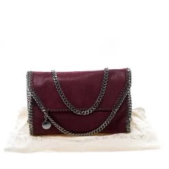 Stella McCartney Burgundy Faux Leather Falabella Shoulder Bag For Women -Stella McCartney Sales luxury women stella mccartney used handbags p146004 009
