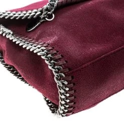 Stella McCartney Burgundy Faux Leather Falabella Shoulder Bag For Women -Stella McCartney Sales luxury women stella mccartney used handbags p146004 010