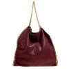 Stella McCartney Burgundy Faux Leather Large Falabella Tote For Women -Stella McCartney Sales luxury women stella mccartney used handbags p149523 0001