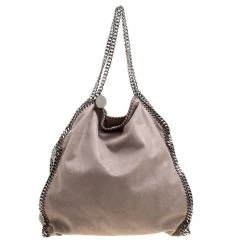 Stella McCartney Grey Faux Leather Large Falabella Tote For Women