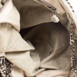 Stella McCartney Beige Woven Fabric Bucket Tote For Women -Stella McCartney Sales luxury women stella mccartney used handbags p165878 002