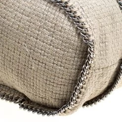 Stella McCartney Beige Woven Fabric Bucket Tote For Women -Stella McCartney Sales luxury women stella mccartney used handbags p165878 004