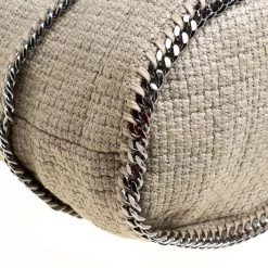 Stella McCartney Beige Woven Fabric Bucket Tote For Women -Stella McCartney Sales luxury women stella mccartney used handbags p165878 005