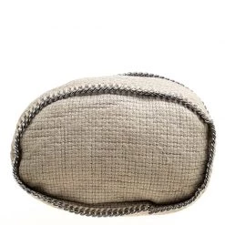 Stella McCartney Beige Woven Fabric Bucket Tote For Women -Stella McCartney Sales luxury women stella mccartney used handbags p165878 006