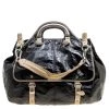 Stella McCartney Black Faux Patent Leather And Canvas Top Handle Bag For Women -Stella McCartney Sales luxury women stella mccartney used handbags p168007 009