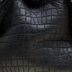 Stella McCartney Black Croc Embossed Faux Leather Small Falabella Tote For Women -Stella McCartney Sales luxury women stella mccartney used handbags p170629 009