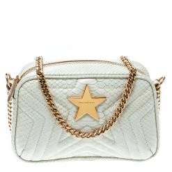 Stella McCartney Off White Faux Python Star Crossbody Bag For Women