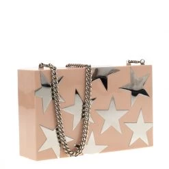 Stella McCartney Blush Pink Plexiglass Stars Clutch For Women 15 Stella McCartney Blush Pink Plexiglass Stars Clutch For Women -Stella McCartney Sales luxury women stella mccartney used handbags p185868 007