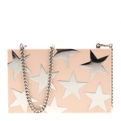 Stella McCartney Sales 50 Stella McCartney Blush Pink Plexiglass Stars Clutch For Women