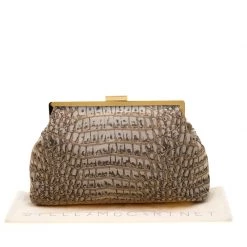 Stella McCartney Crocodile Print Canvas Oversized Clutch For Women -Stella McCartney Sales luxury women stella mccartney used handbags p186042 004