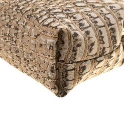 Stella McCartney Crocodile Print Canvas Oversized Clutch For Women -Stella McCartney Sales luxury women stella mccartney used handbags p186042 010