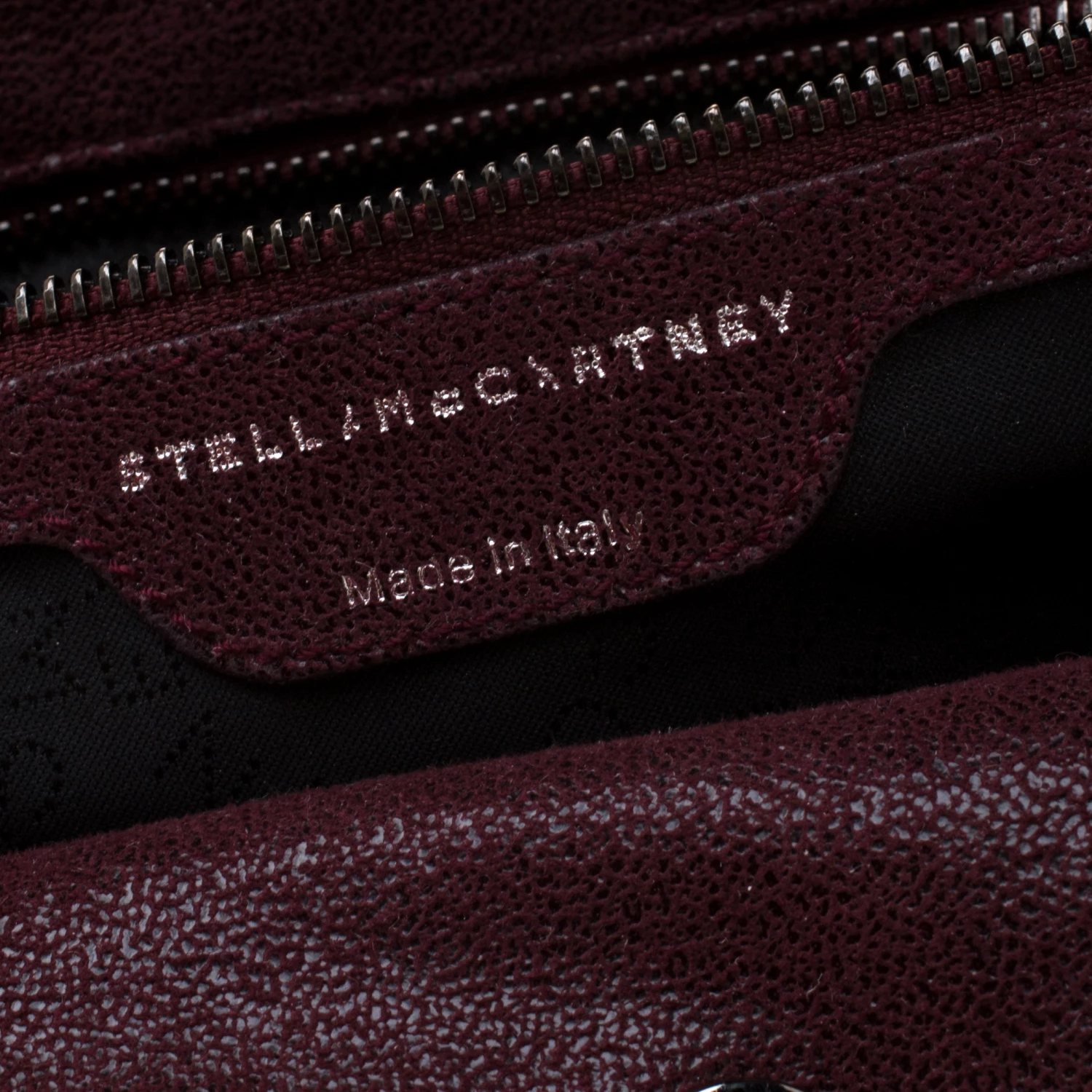 Stella McCartney Burgundy Faux-Python And Crocodile Embossed Leather Falabella Tote Bag For Women 10 Stella McCartney Burgundy Faux-Python And Crocodile Embossed Leather Falabella Tote Bag For Women - Image 8