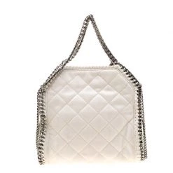 Stella McCartney Off White Faux Leather Mini Falabella Tote For Women -Stella McCartney Sales luxury women stella mccartney used handbags p187060 007