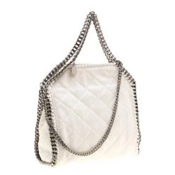 Stella McCartney Off White Faux Leather Mini Falabella Tote For Women -Stella McCartney Sales luxury women stella mccartney used handbags p187060 009