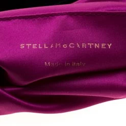 Stella McCartney Black Velvet Metal Clutch For Women -Stella McCartney Sales luxury women stella mccartney used handbags p194414 003