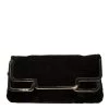 Stella McCartney Black Velvet Metal Clutch For Women