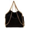 Stella McCartney Black Faux Leather Mini Falabella Shaggy Deer Tote For Women -Stella McCartney Sales luxury women stella mccartney used handbags p196938 009