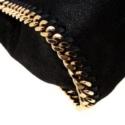 Stella McCartney Black Faux Leather Mini Falabella Shaggy Deer Tote For Women -Stella McCartney Sales luxury women stella mccartney used handbags p196938 011