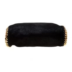 Stella McCartney Black Faux Leather Mini Falabella Shaggy Deer Tote For Women -Stella McCartney Sales luxury women stella mccartney used handbags p196938 012