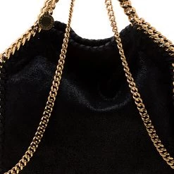 Stella McCartney Black Faux Leather Mini Falabella Shaggy Deer Tote For Women -Stella McCartney Sales luxury women stella mccartney used handbags p196938 1558156603 014