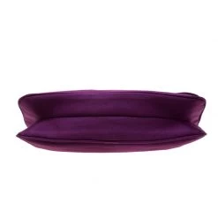 Stella McCartney Purple Satin Double Zip Clutch For Women -Stella McCartney Sales luxury women stella mccartney used handbags p196978 007