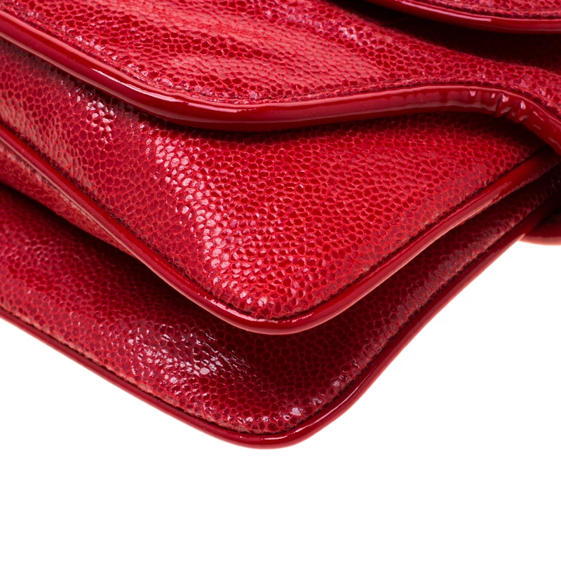 Stella McCartney Red Faux Leather Appaloosa Clutch For Women 13 Stella McCartney Red Faux Leather Appaloosa Clutch For Women - Image 11